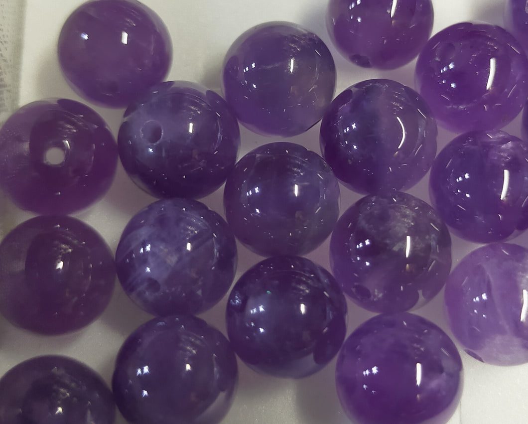 Natural Amethyst round beads