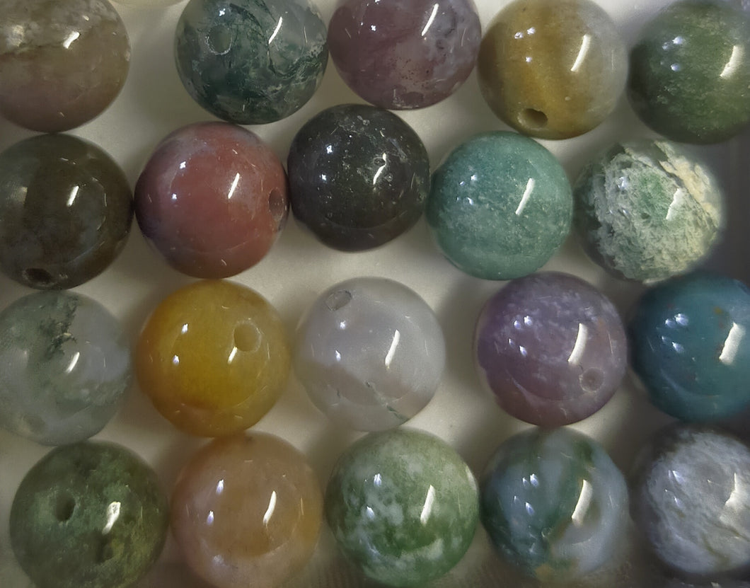 Indian agate round beads 8-8.5mm