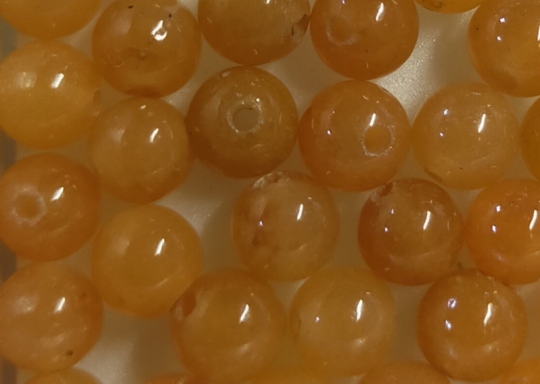 Orange aventurine round beads 4mm