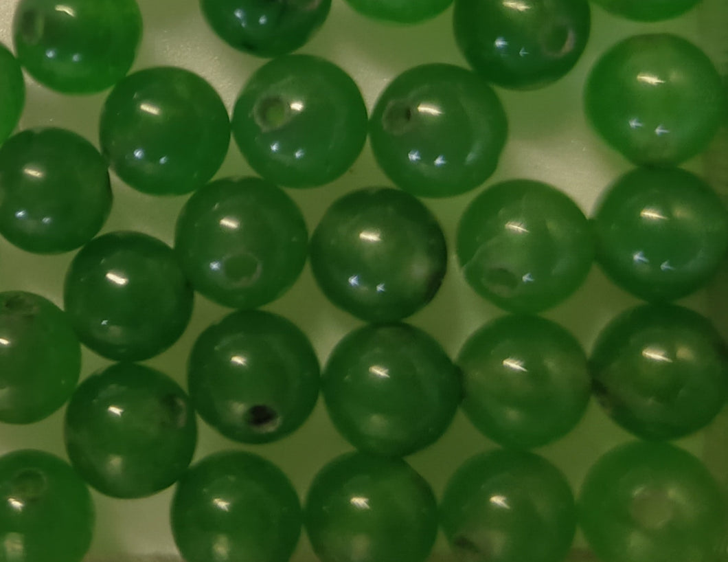 Green agate round beads 4-4.5mm