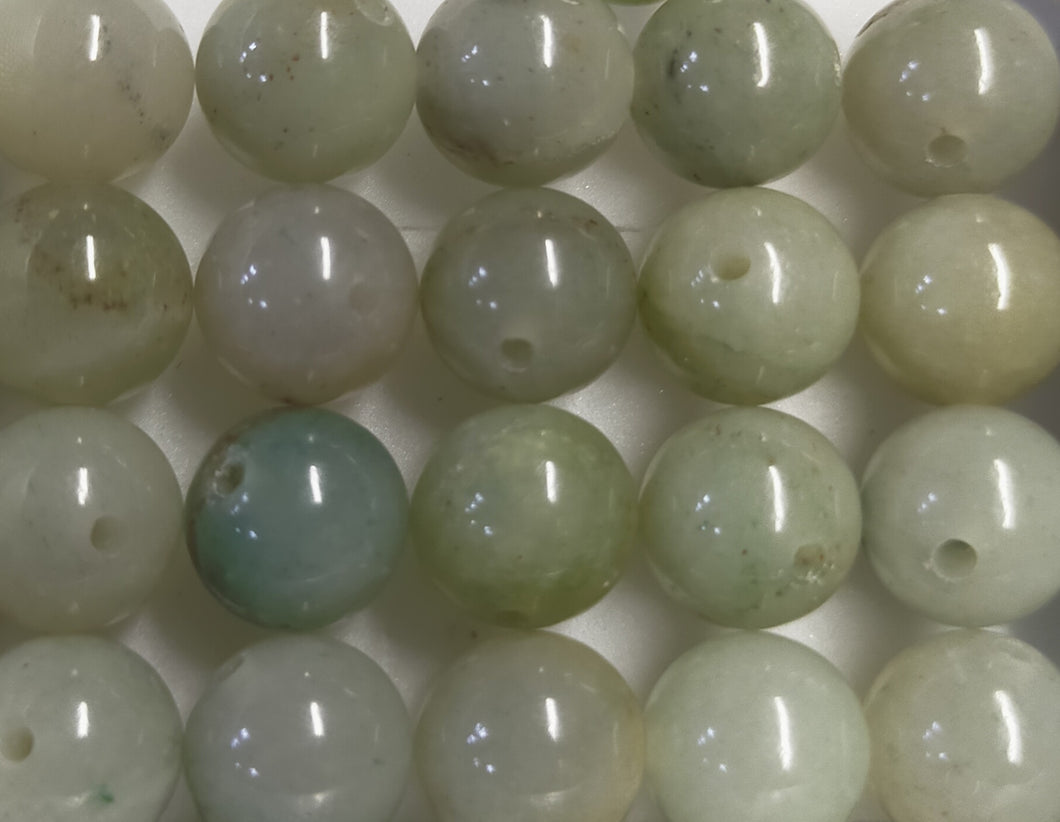 Myanmar/Burmese jade beads 6-6.5mm & 8-8.5mm