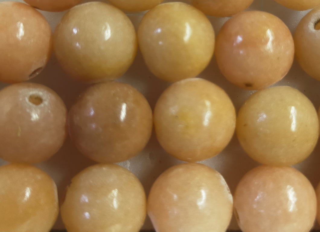 Orange aventurine round beads 8-8.5mm