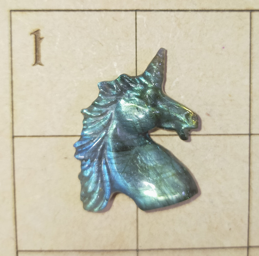 Labradorite carved unicorn