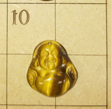 Load image into Gallery viewer, Tigers eye carved Buddah pendant
