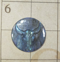 Load image into Gallery viewer, Labradorite carved ox cabochon
