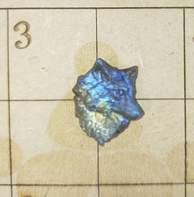 Load image into Gallery viewer, Labradorite wolf head cabochons
