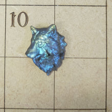 Load image into Gallery viewer, Labradorite wolf head cabochons
