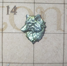 Load image into Gallery viewer, Labradorite wolf head cabochons
