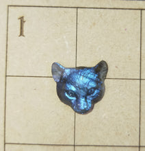 Load image into Gallery viewer, Labradorite carved cat cabochon
