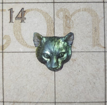 Load image into Gallery viewer, Labradorite carved cat cabochon
