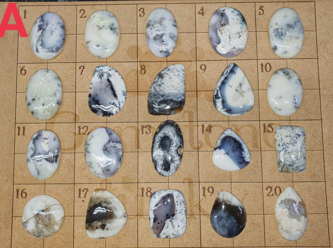 Dendrite opal cabochon various sizes and shapes