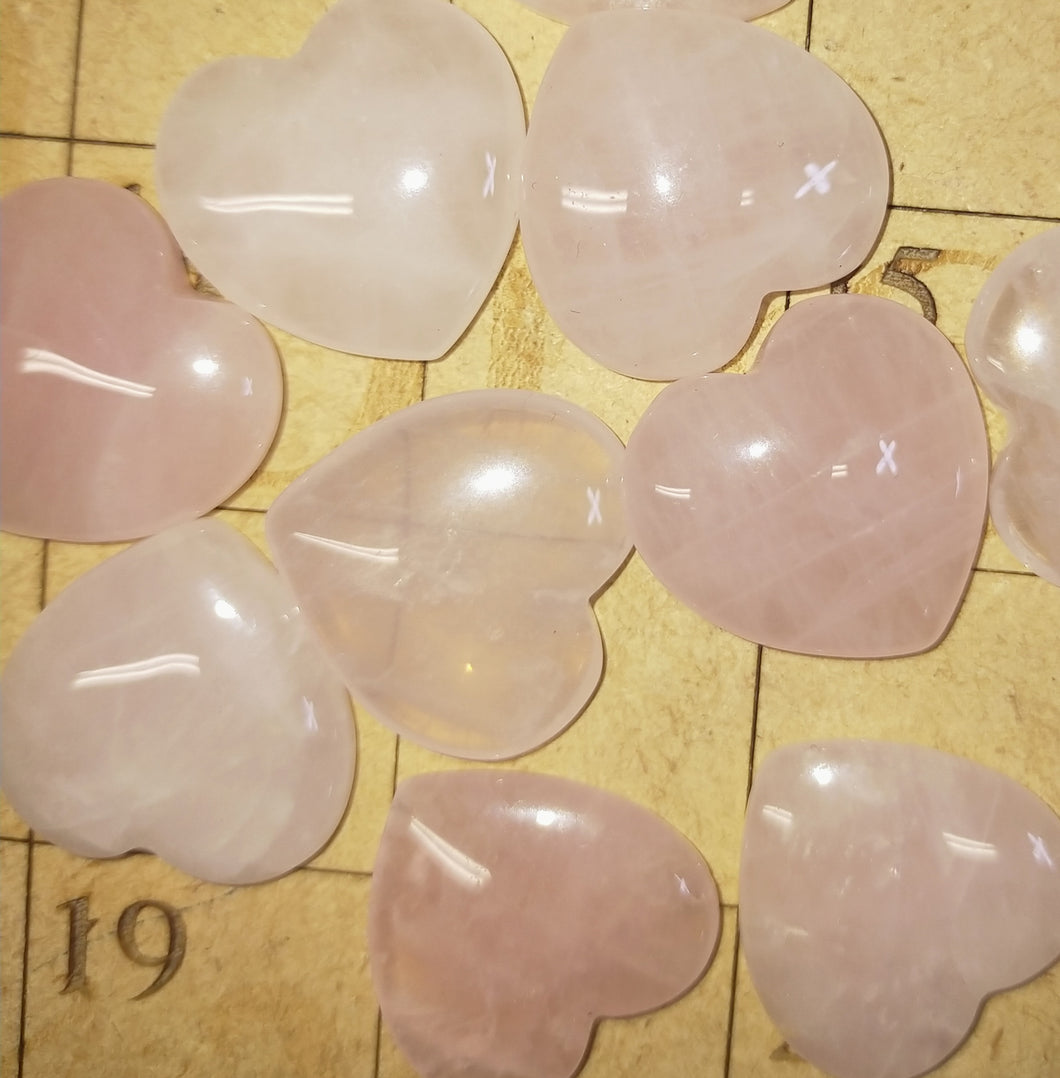 Rose quartz puffy heart.