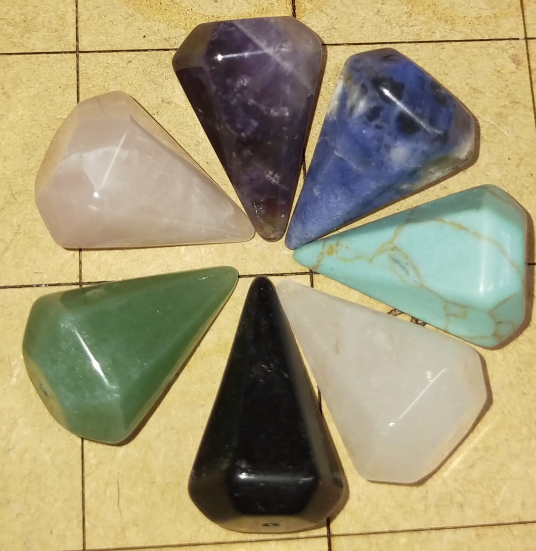 Small pendulums. Various gemstones