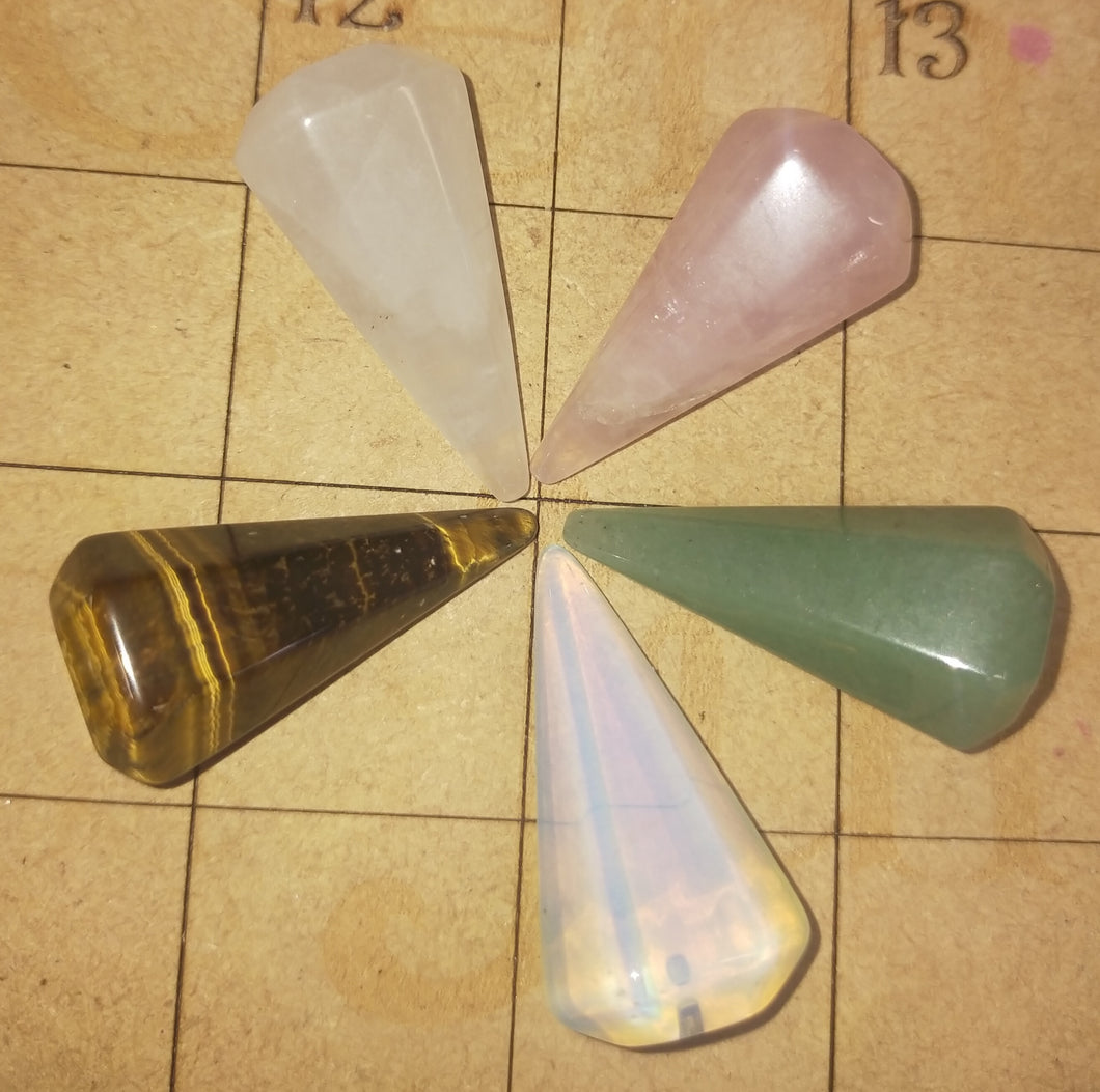 Large pendulums. Various gemstones